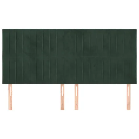 Tête de lit Vert foncé 160x5x118/128 cm Velours
