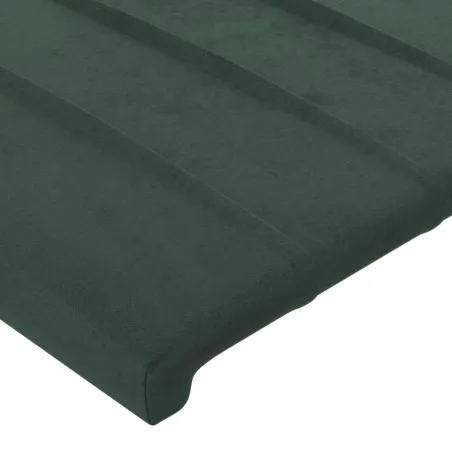 Tête de lit Vert foncé 160x5x118/128 cm Velours