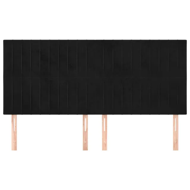 Tête de lit Noir 180x5x118/128 cm Velours