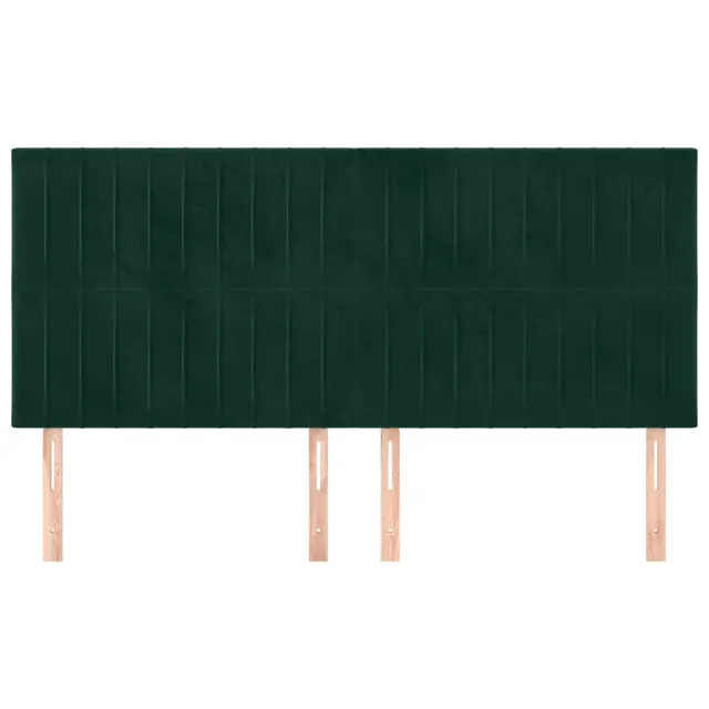 Tête de lit Vert foncé 180x5x118/128 cm Velours