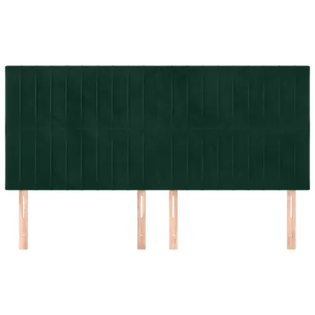 Tête de lit Vert foncé 180x5x118/128 cm Velours