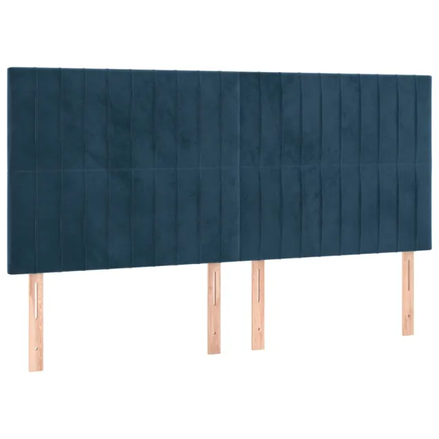 Tête de lit Bleu foncé 180 x 5 x 118/128 cm Velours