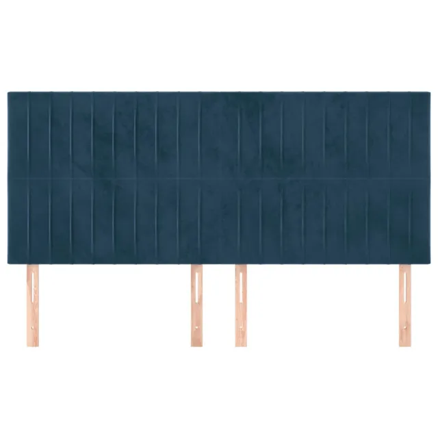 Tête de lit Bleu foncé 180 x 5 x 118/128 cm Velours