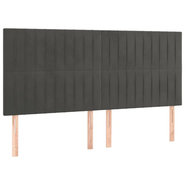 Tête de lit Gris foncé 200 x 5 x 118/128 cm Velours