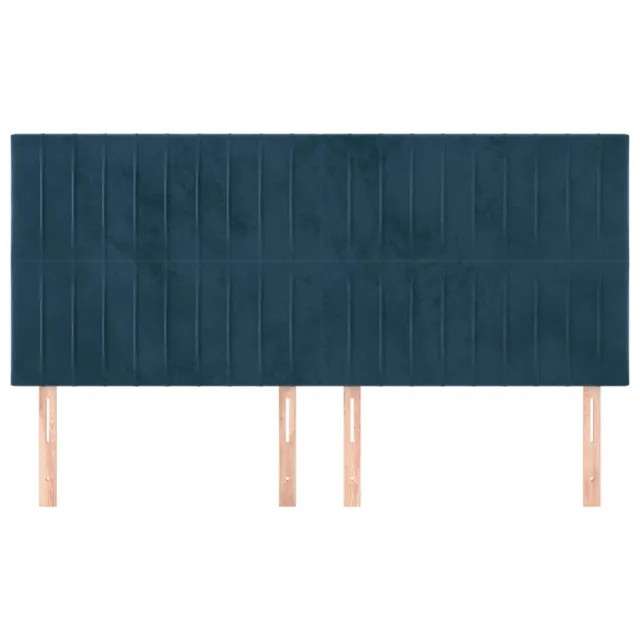 Tête de lit Bleu foncé 200 x 5 x 118/128 cm Velours