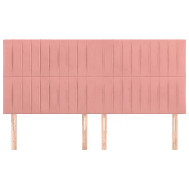 Tête de lit Rose 200x5x118/128 cm Velours