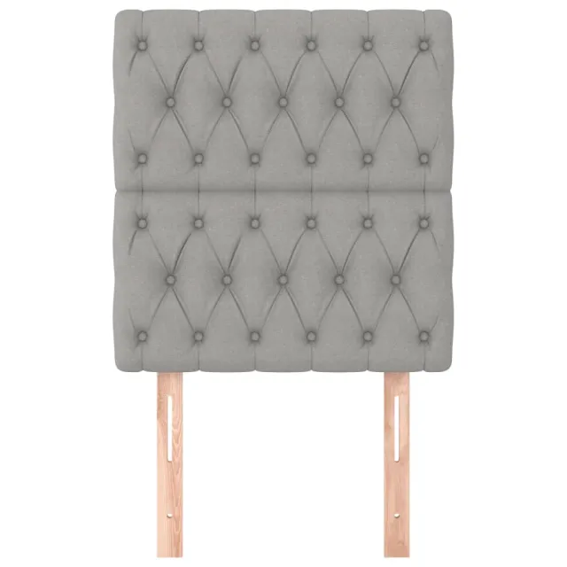 Tête de lit Gris clair 80x7x118/128 cm Tissu