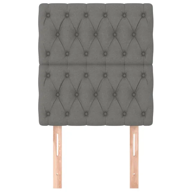 Tête de lit Gris foncé 80x7x118/128 cm Tissu