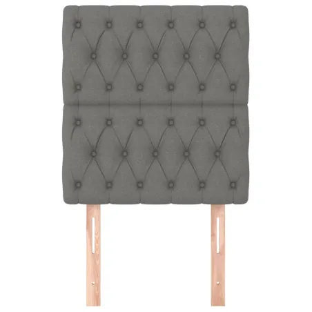 Tête de lit Gris foncé 80x7x118/128 cm Tissu