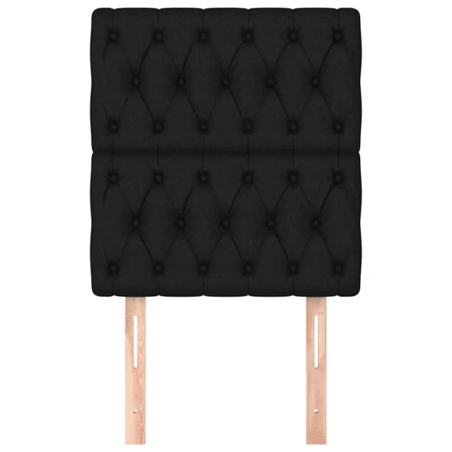 Têtes de lit 2 pcs Noir 80x7x78/88 cm Tissu