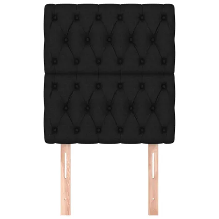 Têtes de lit 2 pcs Noir 80x7x78/88 cm Tissu