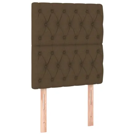 Tête de lit marron foncé 80x7x118/128 cm Tissu 2