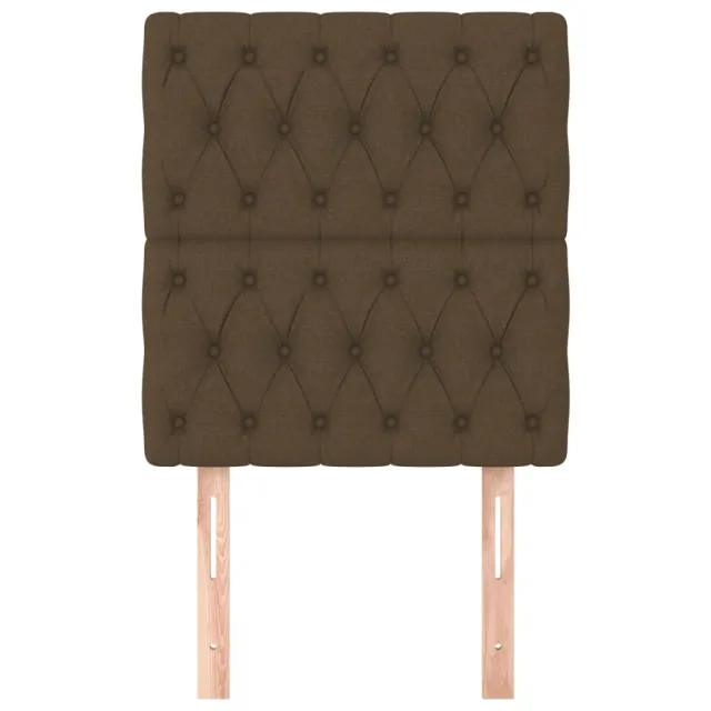 Tête de lit marron foncé 80x7x118/128 cm Tissu