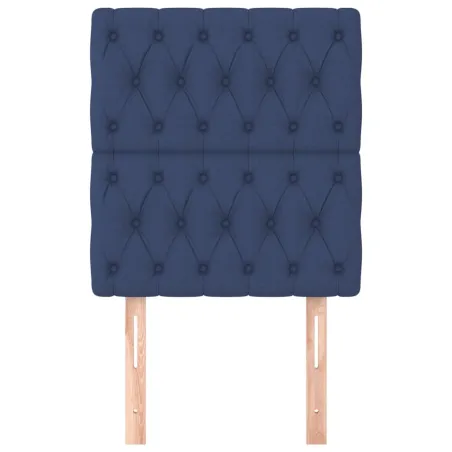 Tête de lit Bleu 80x7x118/128 cm Tissu