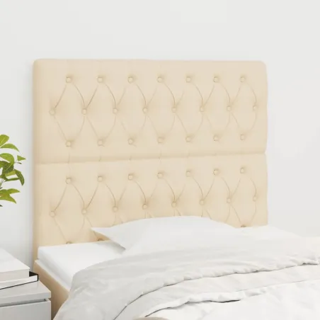 Tête de lit Crème 90x7x118/128 cm Tissu