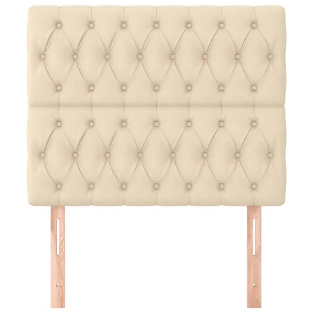 Tête de lit Crème 90x7x118/128 cm Tissu