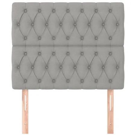 Tête de lit Gris clair 100x7x118/128 cm Tissu