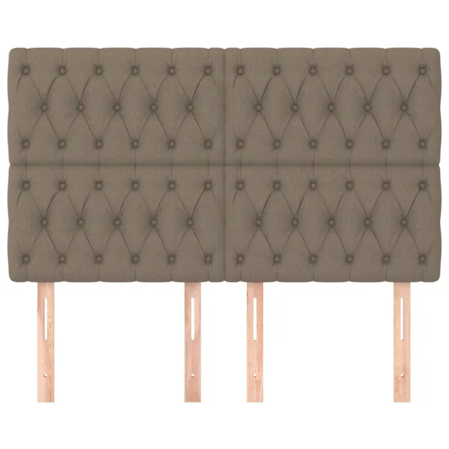 Tête de lit Taupe 144x7x118/128 cm Tissu