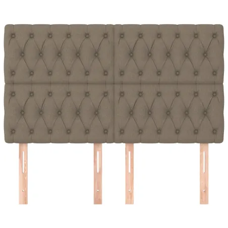 Tête de lit Taupe 144x7x118/128 cm Tissu