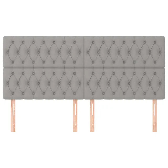 Tête de lit Gris clair 180 x 7 x 118/128 cm Tissu