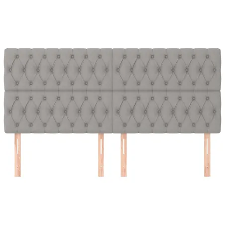 Tête de lit Gris clair 180 x 7 x 118/128 cm Tissu