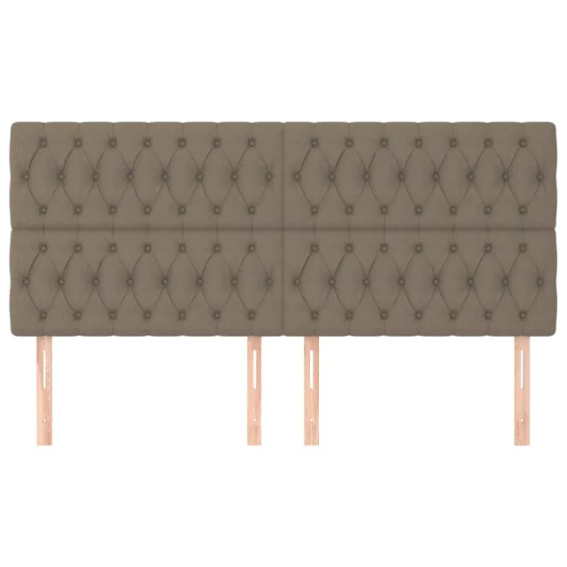 Tête de lit Taupe 180x7x118/128 cm Tissu