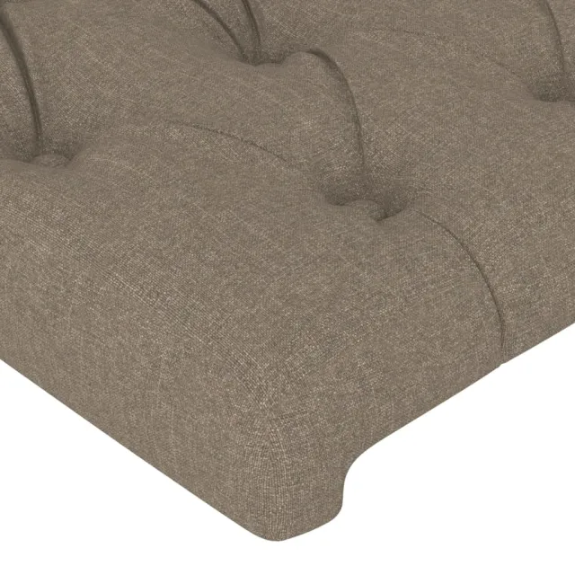 Tête de lit Taupe 180x7x118/128 cm Tissu