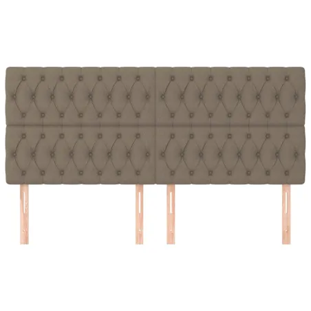 Tête de lit Taupe 200x7x118/128 cm Tissu