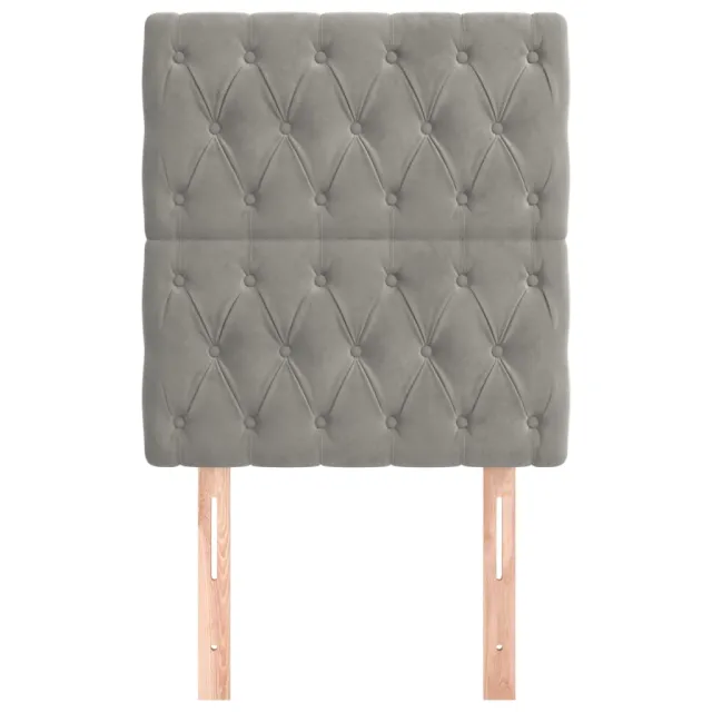 Tête de lit Gris clair 80x7x118/128 cm Velours