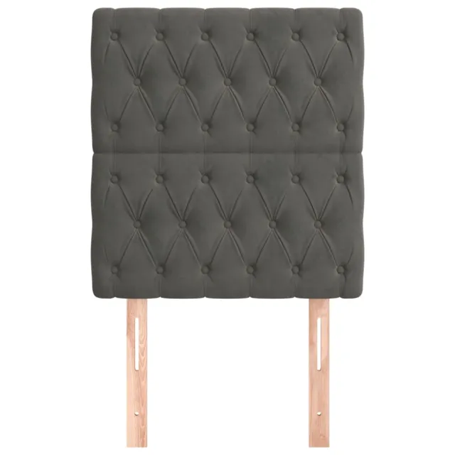 Tête de lit Gris foncé 80x7x118/128 cm Velours