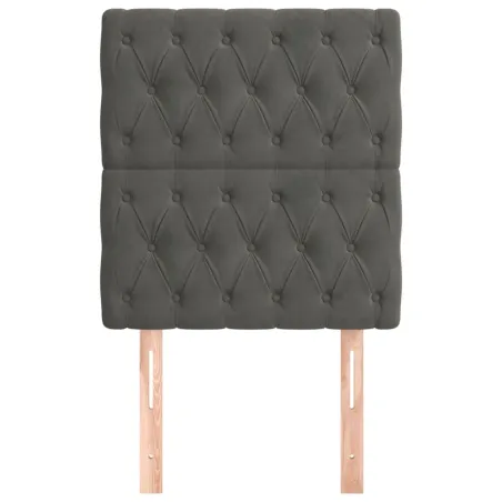 Tête de lit Gris foncé 80x7x118/128 cm Velours