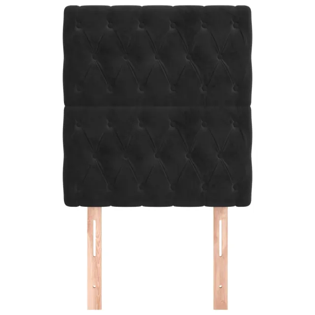 Tête de lit Noir 80x7x118/128 cm Velours