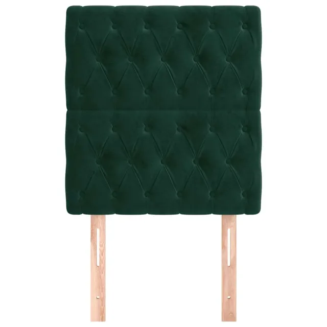 Tête de lit Vert foncé 80x7x118/128 cm Velours