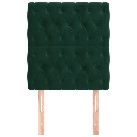 Tête de lit Vert foncé 80x7x118/128 cm Velours