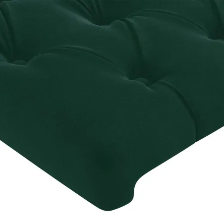 Tête de lit Vert foncé 80x7x118/128 cm Velours