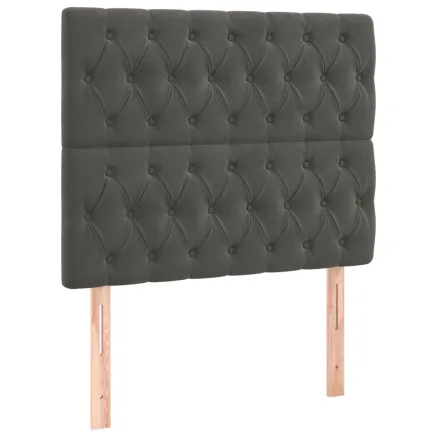Tête de lit Gris foncé 90x7x118/128 cm Velours 2