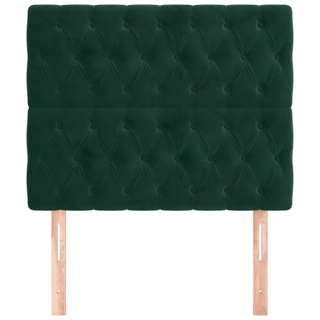 Tête de lit Vert foncé 100x7x118/128 cm Velours