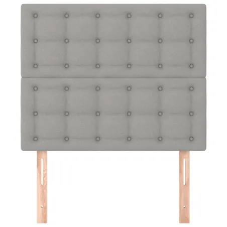 Tête de lit Gris clair 80x5x118/128 cm Tissu