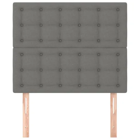 Tête de lit Gris foncé 80x5x118/128 cm Tissu