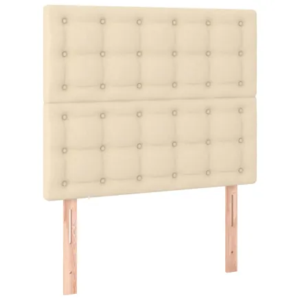 Tête de lit Crème 80x5x118/128 cm Tissu 2