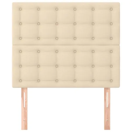 Tête de lit Crème 90x5x118/128 cm Tissu