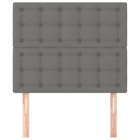 Tête de lit Gris foncé 100x5x118/128 cm Tissu