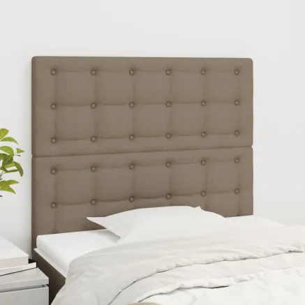 Tête de lit Taupe 100x5x118/128 cm Tissu