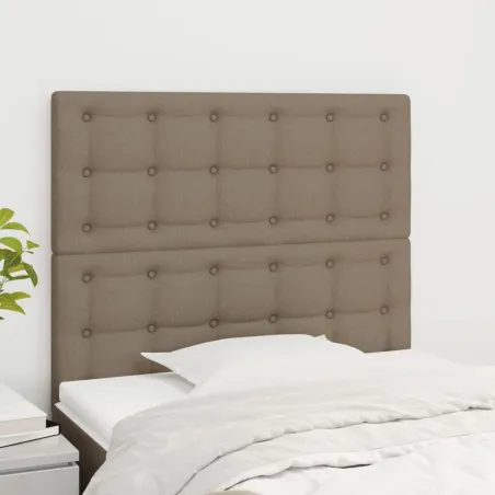Tête de lit Taupe 100x5x118/128 cm Tissu