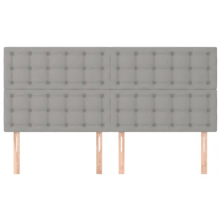 Tête de lit Gris clair 160 x 5 x 118/128 cm Tissu
