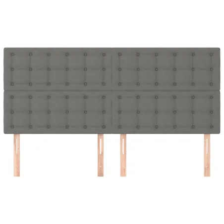 Tête de lit Gris foncé 160x5x118/128 cm Tissu