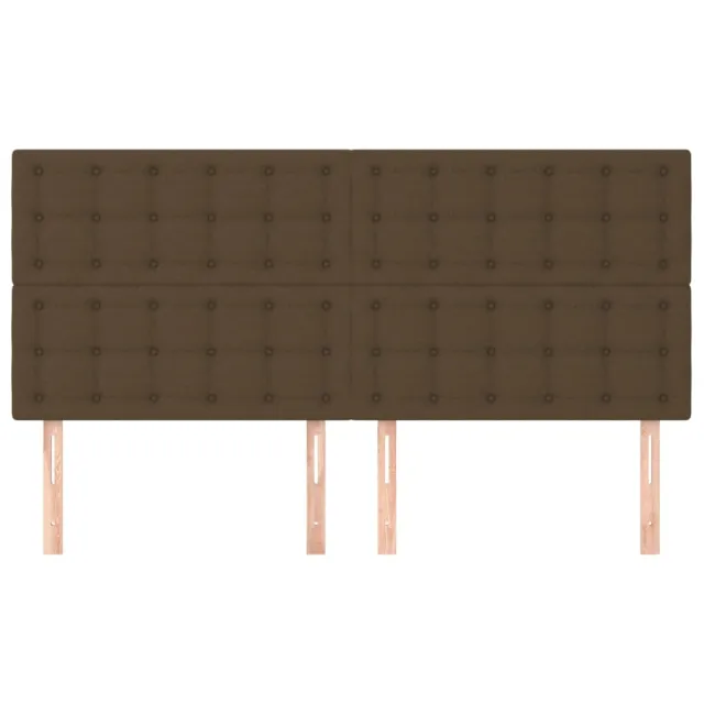 Tête de lit marron foncé 160 x 5 x 118/128 cm Tissu