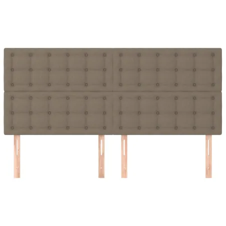 Tête de lit Taupe 160x5x118/128 cm Tissu