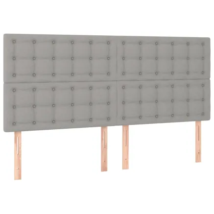 Tête de lit Gris clair 180 x 5 x 118/128 cm Tissu 2