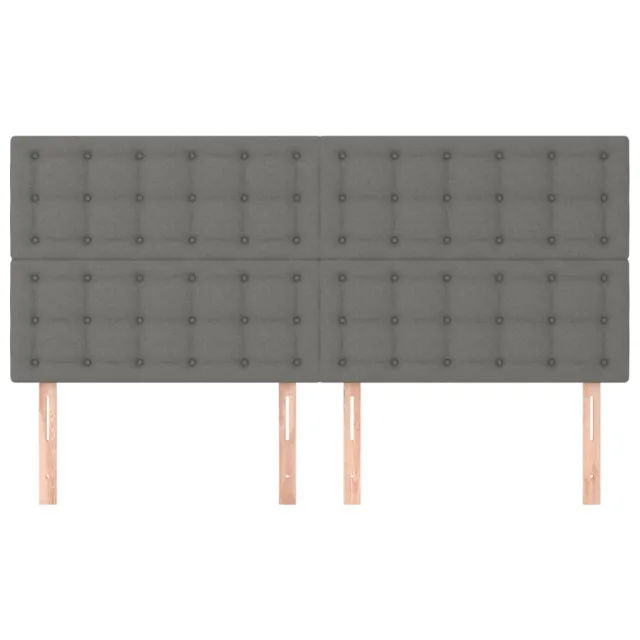 Tête de lit Gris foncé 180 x 5 x 118/128 cm Tissu
